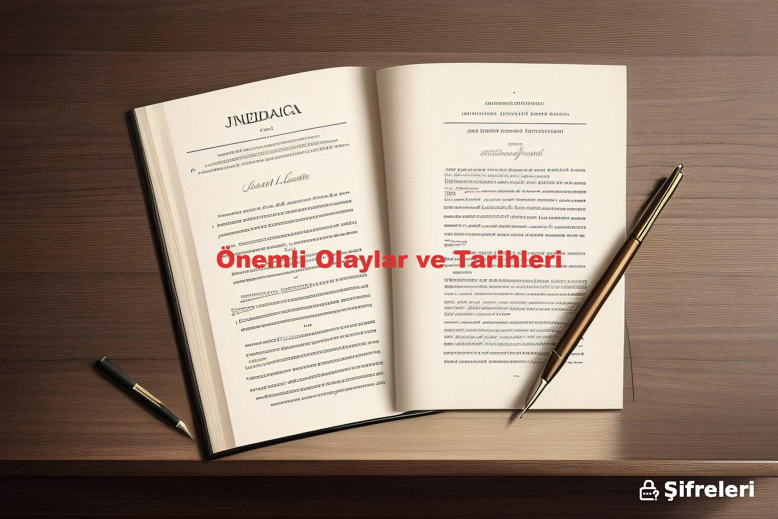 Önemli Olaylar ve Tarihleri