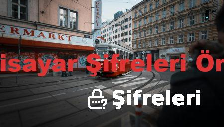 Bilgisayar Şifreleri Örnek