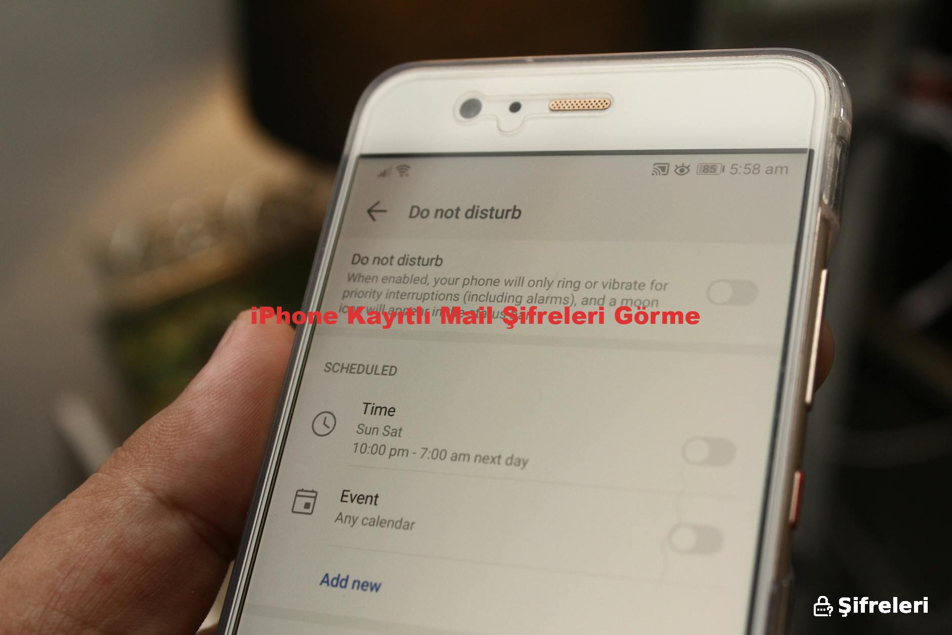 iPhone Kayıtlı Mail Şifreleri Görme