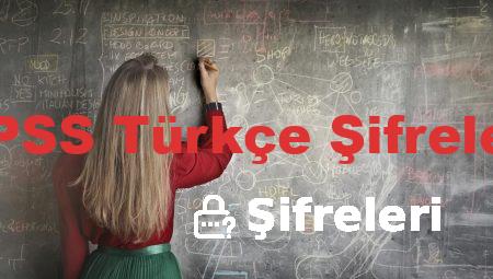KPSS Türkçe Şifreleri