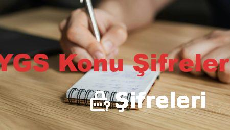 YGS Konu Şifreleri