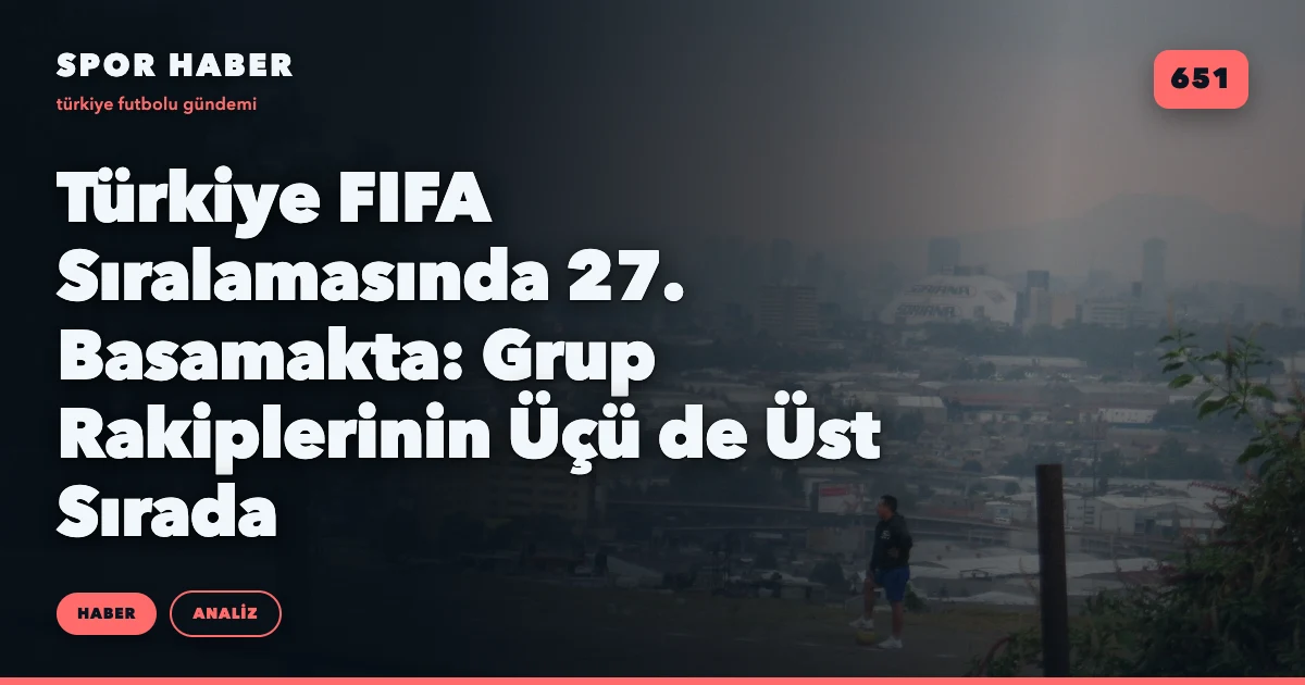 Türkiye FIFA Sıralamasında 27. Basamakta: Grup Rakiplerinin Üçü de Üst Sırada